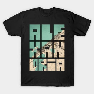 Alexandria, Egypt City Map Typography - Vintage T-Shirt